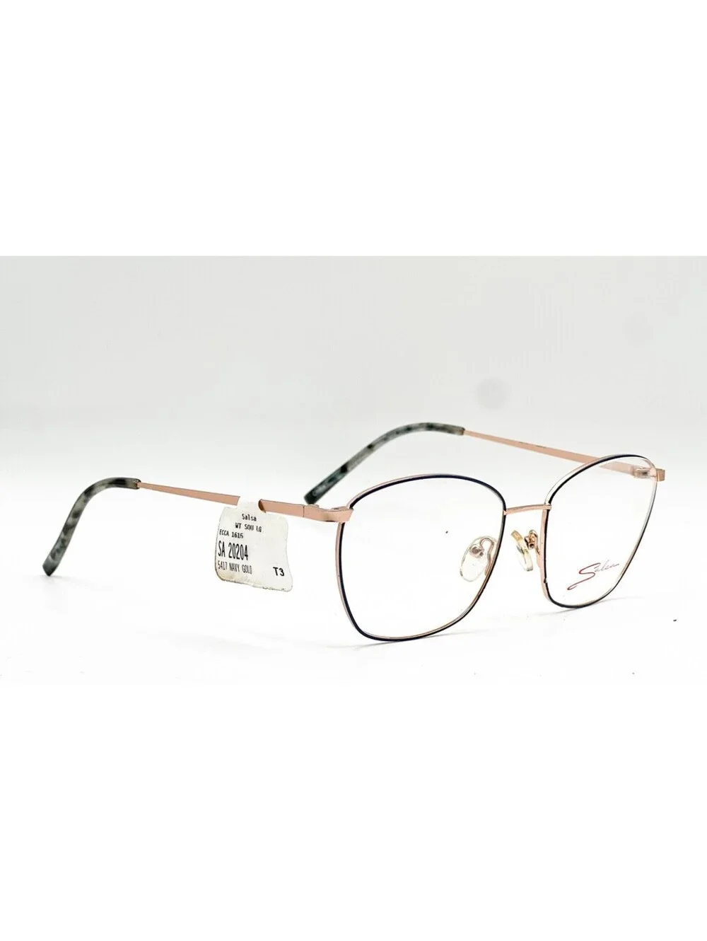 Salsa Sa 20204 Navy Rose Gold Authentic Eyeglasses 54-17-140